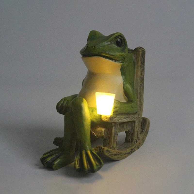 Solar Light Outdoor Waterproof Frog Resin Lamp Ground Plug-in Outdoor Decorative Lights Suitable For Garden Courtyards Parks W250613