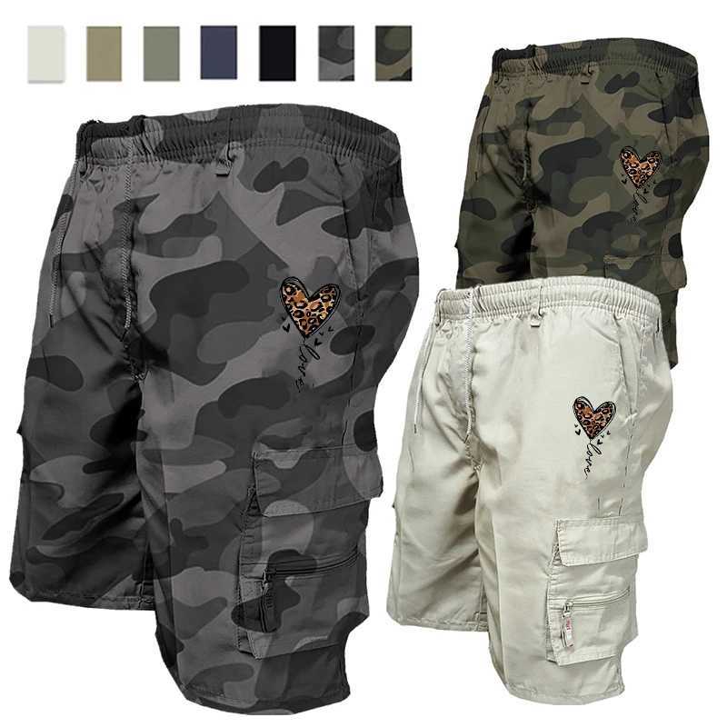 Love Rope Design Work Shorts - Reinforced Knee Panels Elastic Waistband for Anniversary Gift Daily Casual WearW250614