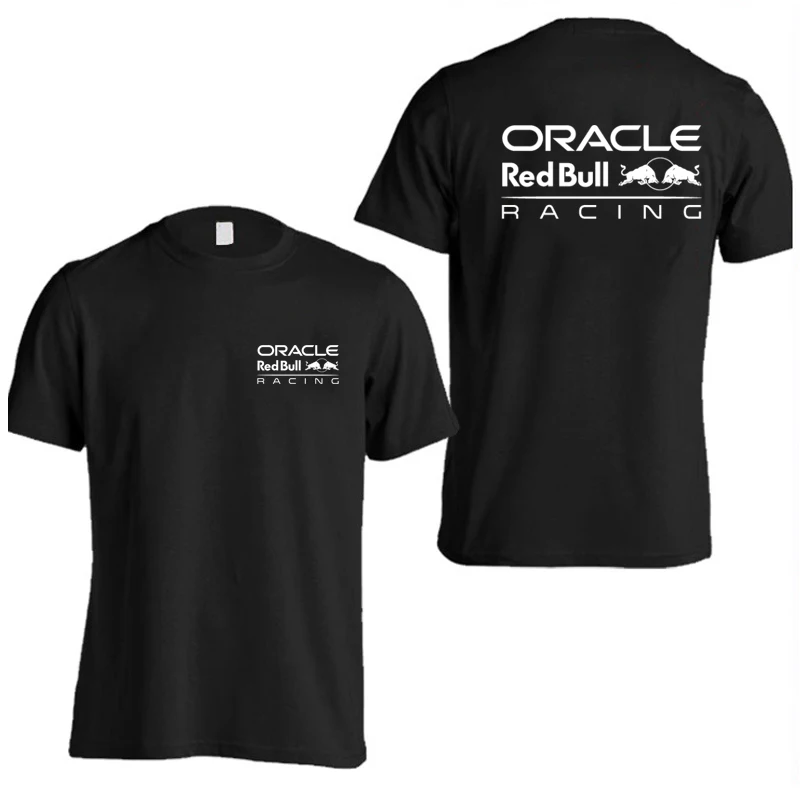 Red Bull Logo Racing Team Men T-shirt Summer Short Sleeve Women Tee Shirts New Fashion 100% Cotton Sports Couple Clothes Tops