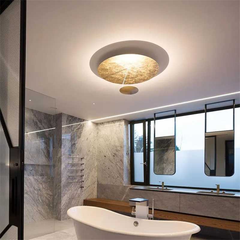 Smith Lederam Ceiling Lamp creative gold foil ufo light living room Art decor floodlight hotel restaurant corridor aisle lampXJ2500613