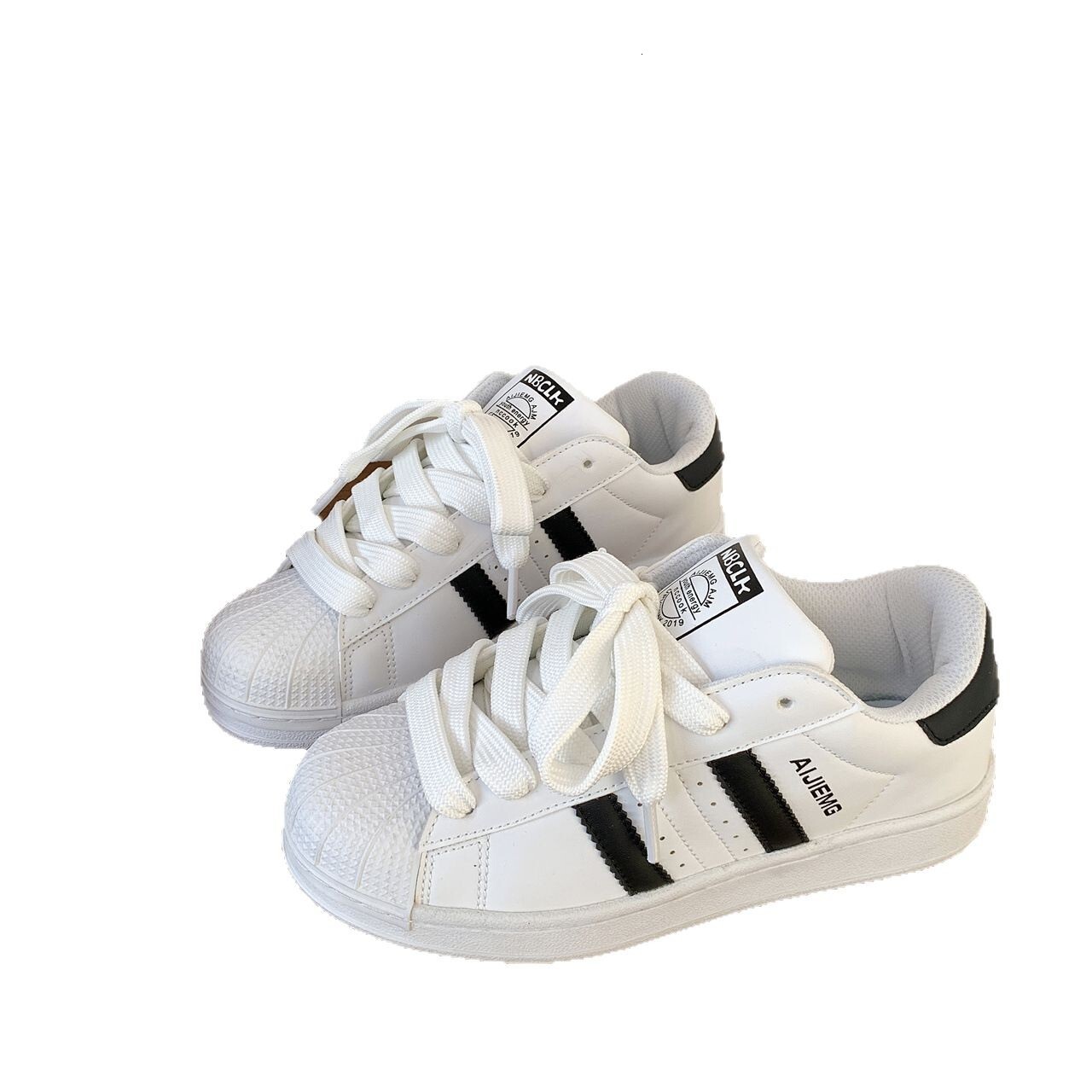 Ddmysports Korean Style Shell Toe White Sneakers Ins Trend New Versatile Breathable Student Casual Sports Shoes Outdoor Shoes