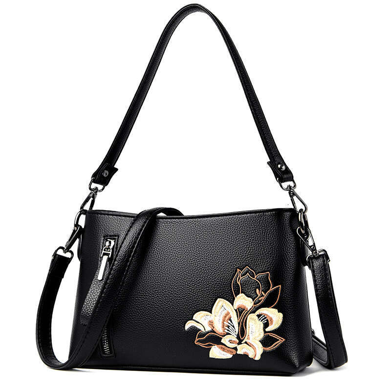 Crossbody New Chinese Style Embroidered Clutch Fashionable Elegant Mom Large Capacity Simple Shoulder Bag
