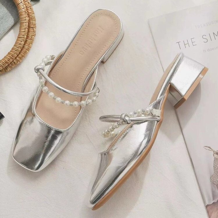 Ddmyoutdoor Women S Peep Toe Sandals New Summer Fairy Style Fashion Versatile Daily Commute High End Half Slippers Outdoor Shoes