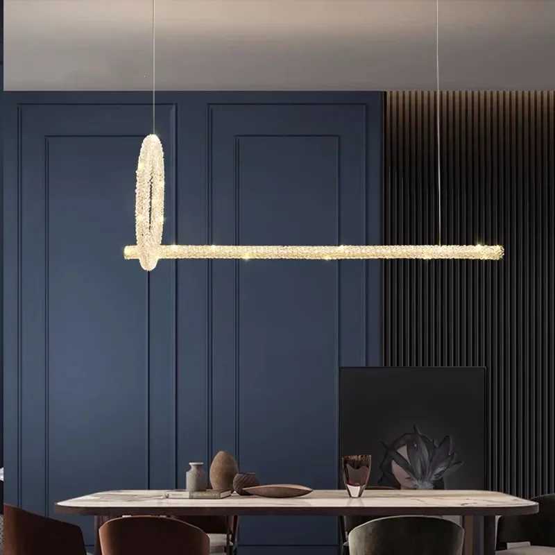 Bedroom Luxury K9 Crystals Pendant Lights Modern Dimmable Chandelier Hanging Lamp Lustre LED Luminarias Home Decor Lamp FixturesXJ2500613