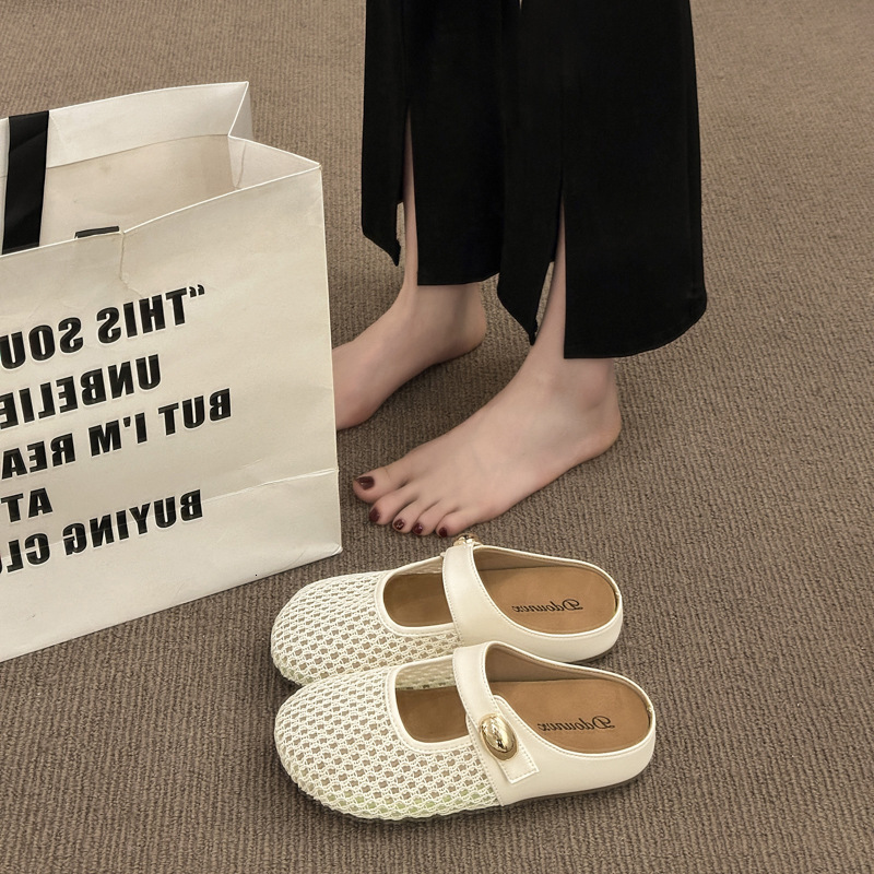 Ddmyoutdoor One Strap Dress With Mesh Toe New Style Sandals Women S Summer Outdoor Flat Non Slip Buckle Outdoor Shoes