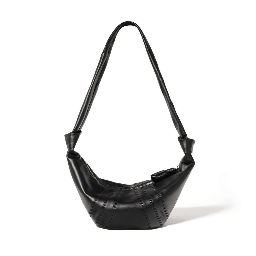 2025 New Niche Texture Genuine Leather Commuter Large Capacity Shoulder Crossbody Waist Dumpling Croissant Bag