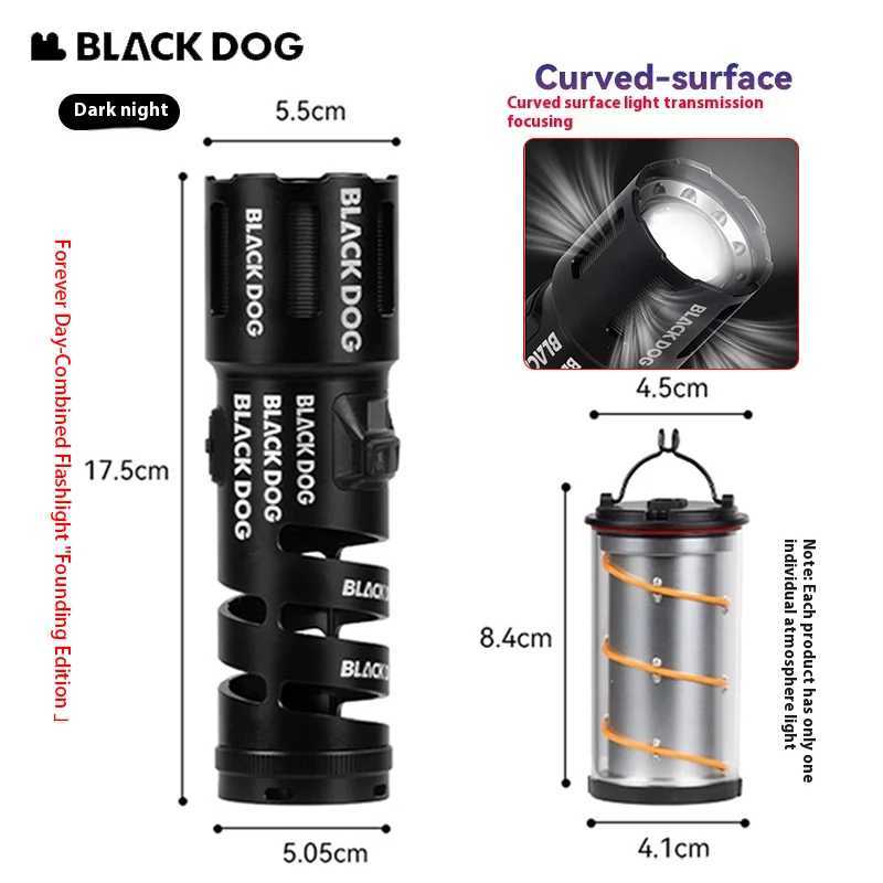 Naturehike BLACKDOG Glow-in-the-Dark Multi-Function Pocket Flashlight Outdoor Camping Light Splashproof Detachable Flashlight W250613