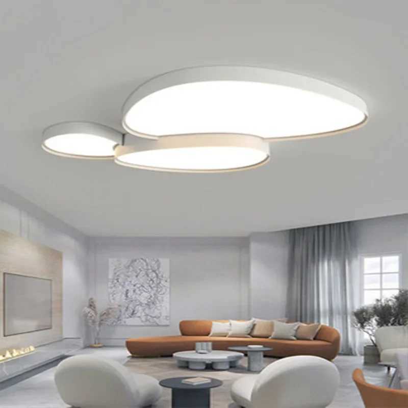 Nordic Cobblestone LED Ceiling Lamps Indoor Lighting Chandelier Fixture Black White for Living Room Bedroom XJ2500613