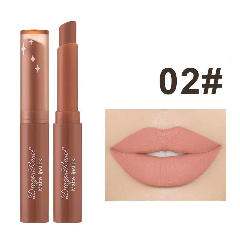 12 Color Lipstick Nude Pink Matte Solid Lip Gloss Long Lasting Velve Red Tinted Balm 24 Hours Waterproof Makeup LipSticks happy