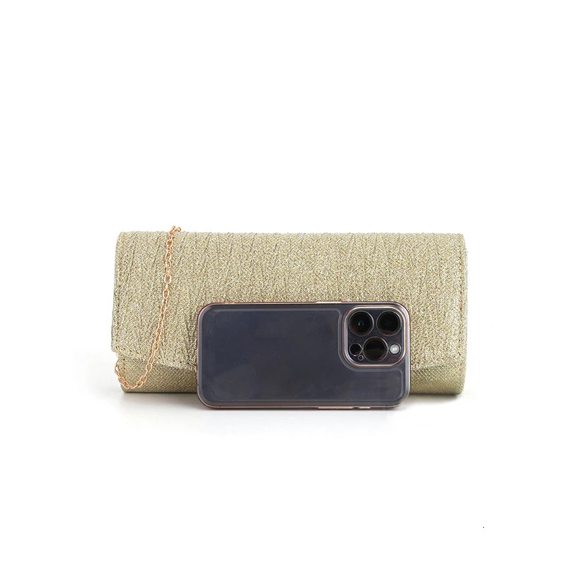 Womens Handbag Dinner Bag Clutch Pleated Metal Cap Wedding Evening Dress Bag 250614