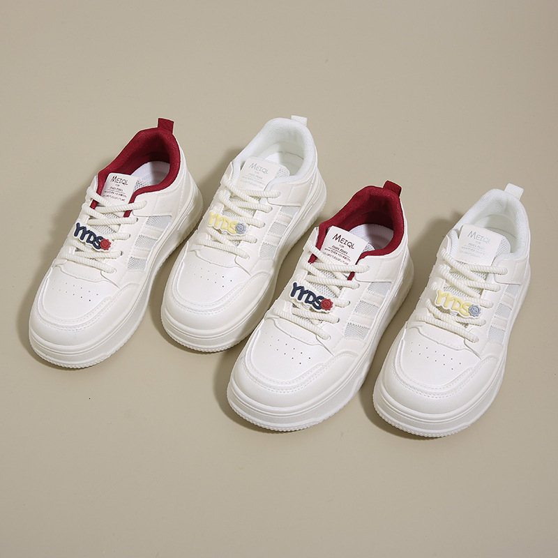 Ddmysports Thick Soled White Sneakers Women Spring New Korean Style Casual Sports Versatile Board Shoes For Female Students Street Fashion F Outdoor S