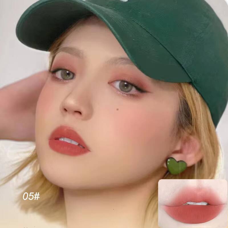 1PC Makeup Plum Matte Lipstick Waterproof Long Lasting Lip Stick Sexy Red Pink Velvet Nude Lipsticks Woman Cosmetics Maquiagem happy