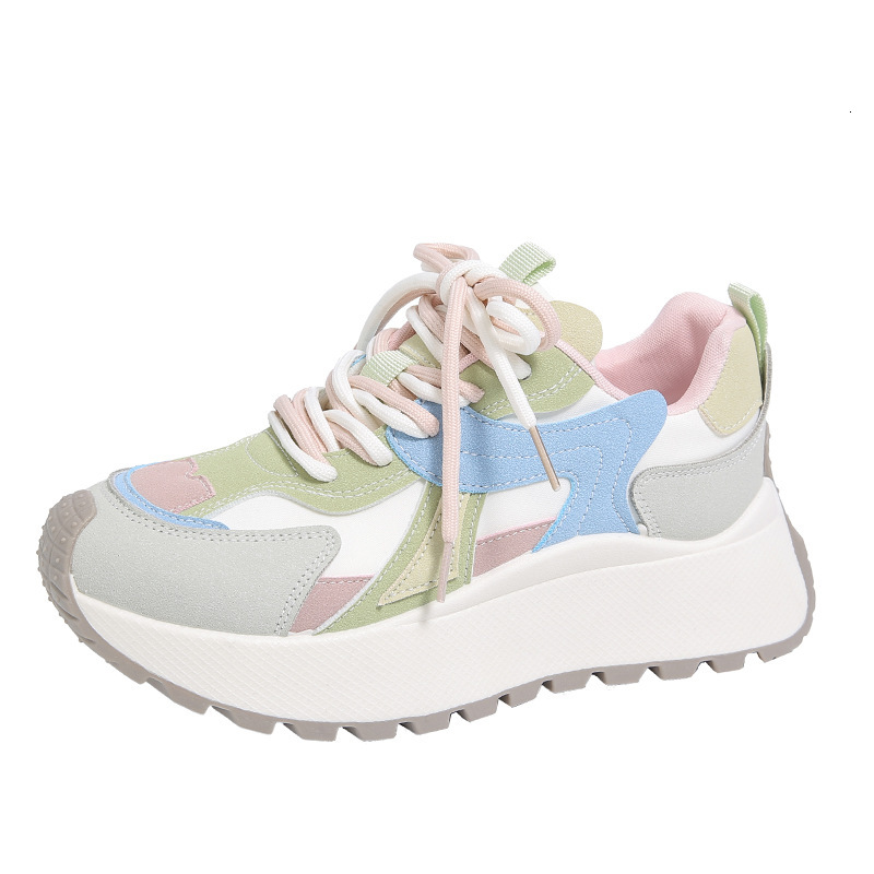 Ddmysports Ins Korean Style New Dad For Women Spring Student Sports Running Casual Shoes Thick Sole Height Increasing BN Outdoor Shoes