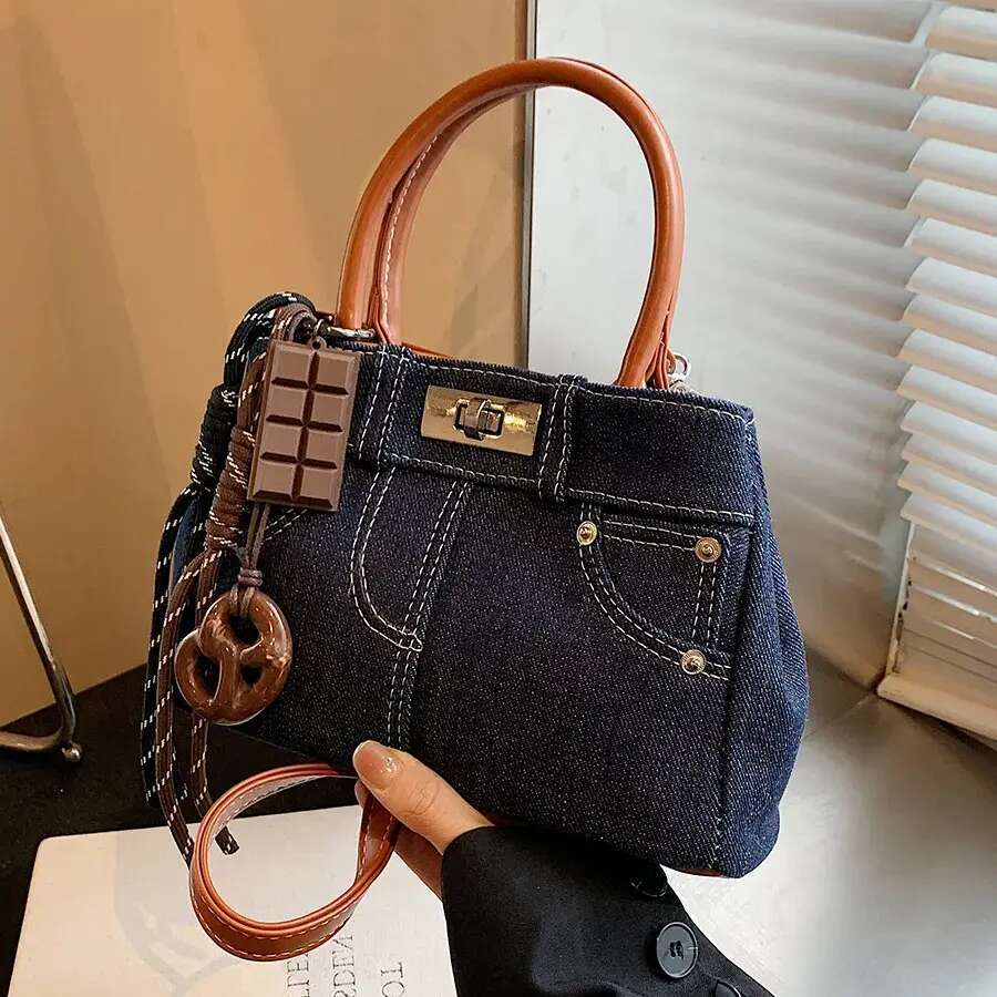 Designer Free Shipping Single Shoulder Bags Women Flap Square Bag Crossbody Cowboy Canvas Crescent Cross Bucket Free shipping