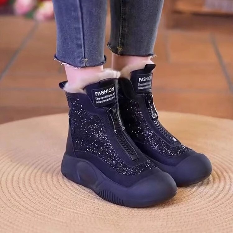 Ddmysports Versatile Thickened Fleece Snow For Women New Autumn Winter Short Boots Cotton Shoes Outdoor Shoes