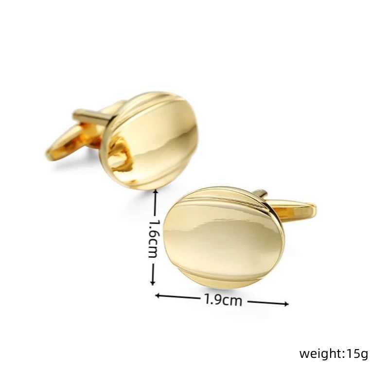 Mens French shirt cufflinks copper material oval cufflinks fashion brand clothing accessories wholesale XJ250614
