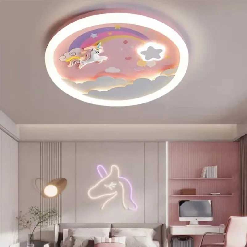 Modern Cute LED Ceiling Lamp For Kids Childrens Room Bedroom Chandelier Light Interior Home Decoration Lustre Lighting Fixtures XJ2500613