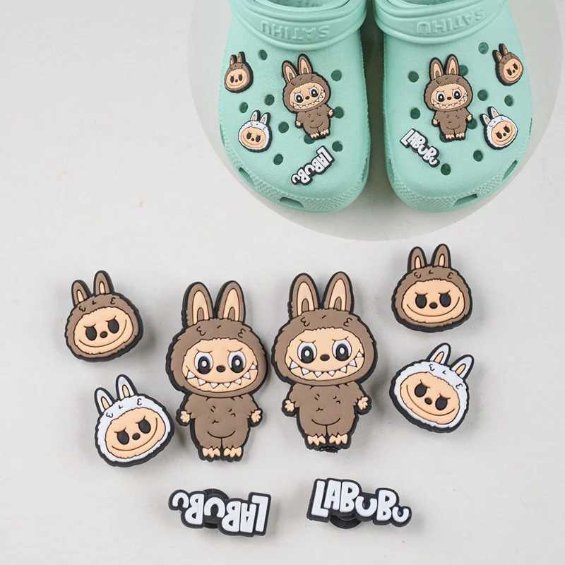 Labubu Crocs Flower PVC Decorations DIY Soft Glue Removable Shoe Buckle Cute Accessories Animation Peripheral Z250614
