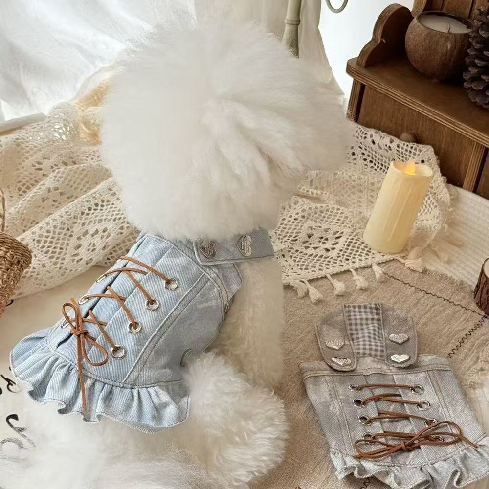 Pet clothes princess style dog cat clothes pet princess skirt Teddy Maltese small dog spring and summer