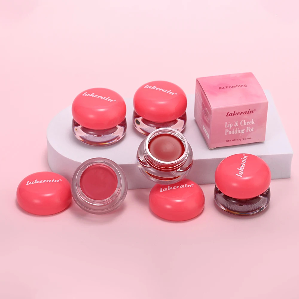 2 in 1 Matte Lip Mud Lip Cheek Blurry Pudding Pot Pink Blush Baby Makeup Blush Buildable Lightweight Multi-Use Soft Matte Finish 250614