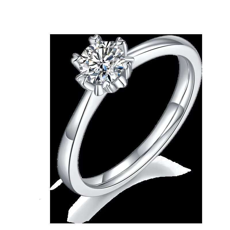 Custom Promise Rings Classic 925 Sterling Silver 1CT Heart Claw Setting 925 Moissanite Diamond Engagement Wedding Band for Women