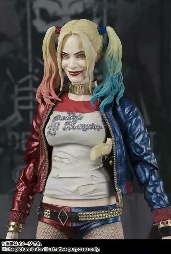 15CM Anime Harley Quinn Action Figure Sexy Real Silk Stockings Joker Figurine PVC Room Decoration Halloween Gift Toys XJ250614