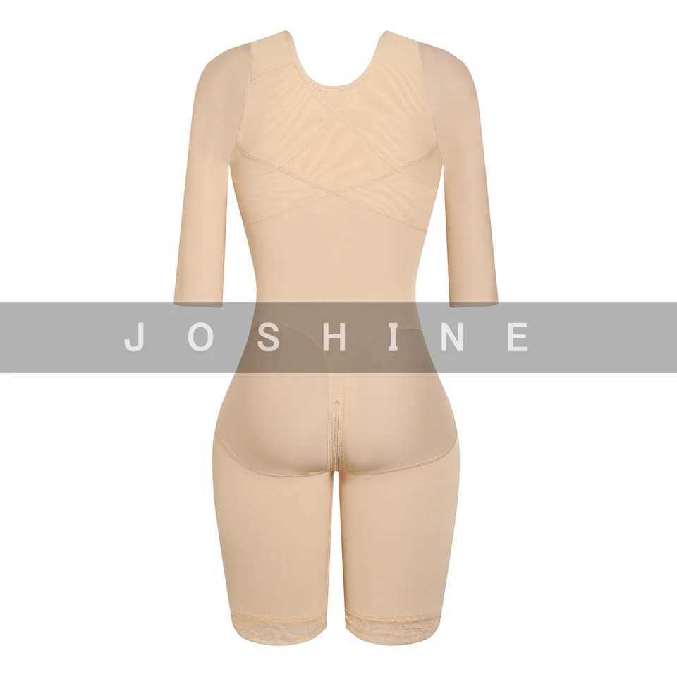 Shapewear jumpsuit with short sleeves Fajas Colombianas Tummy Control Butt Lifter Body Shaper Postpartum Girdle Waist XJ250614