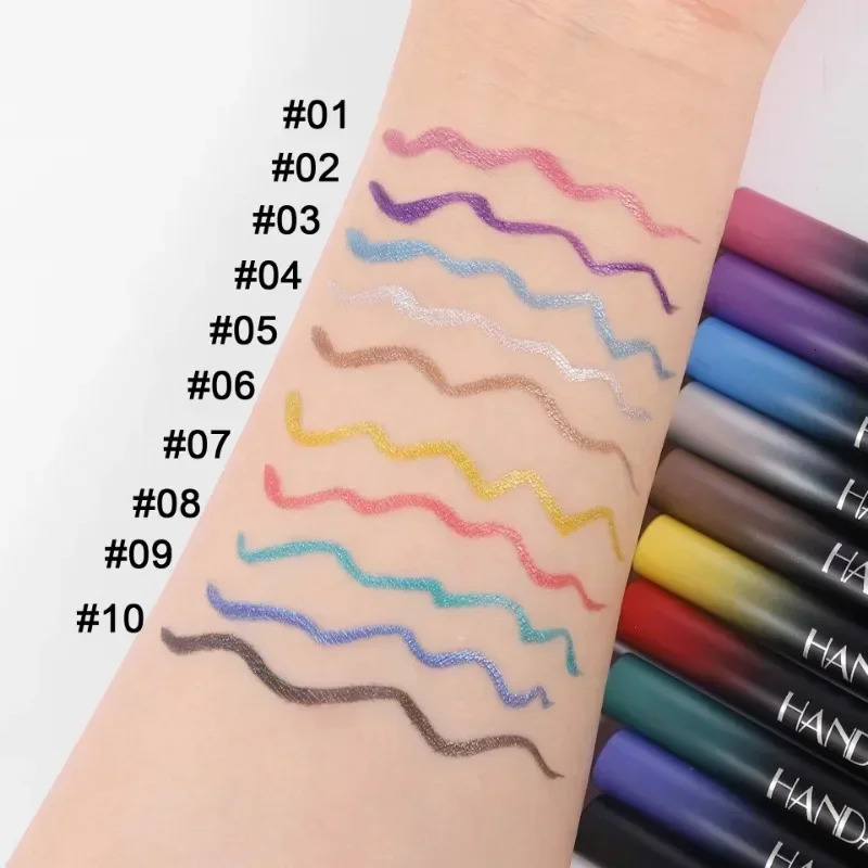 Pearlescent Eyeliner Stick Pen Glitter Eyes Shadow Waterproof Shimmer Eye Liner Pen Shiny High-gloss Cosmetics Beauty Make Up 250614