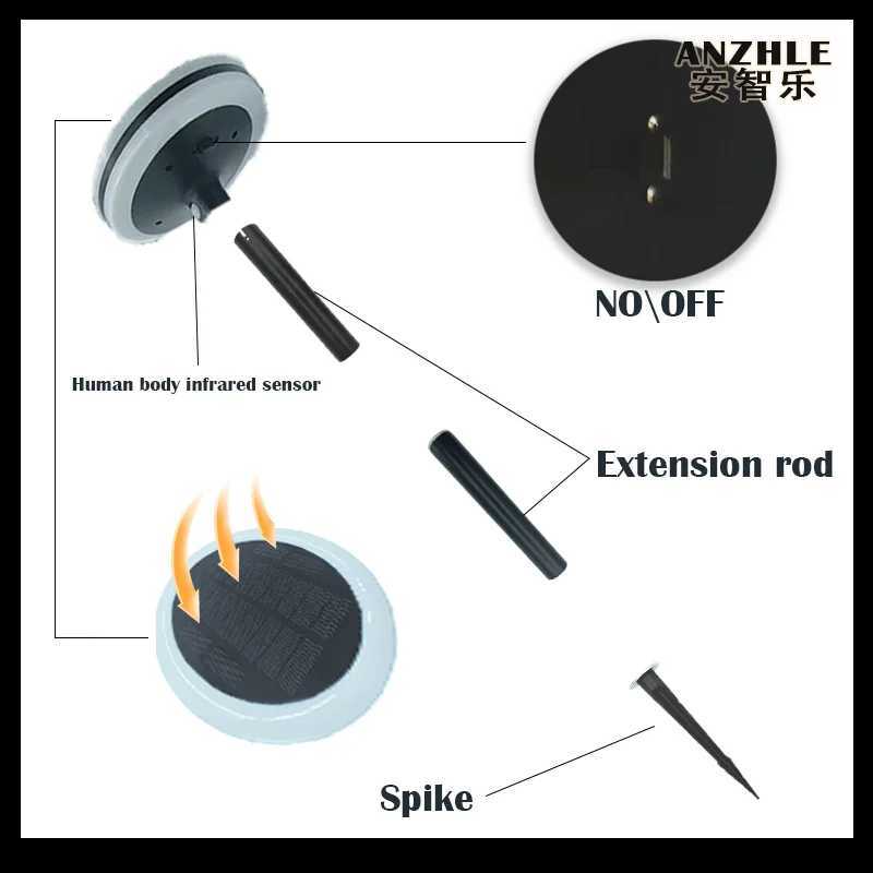 Outdoor Solar LED Lights with IP65 Waterproof Rating Modern Garden Lights Suitable for Gardens Parks and Courtyards W250613