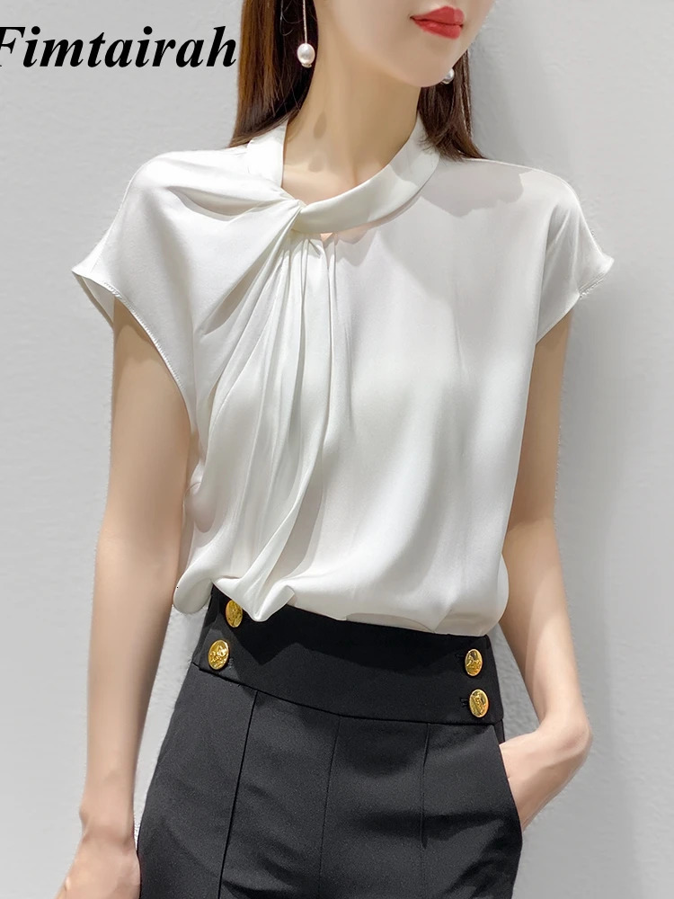 Fimtairah 6A 25MM White Silk Shirt Women short-sleeved high-end heavy Summer Spring summer mulberry silk top T-shirt 250609