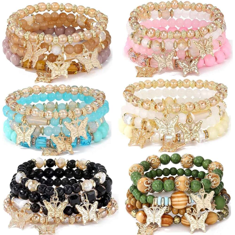 Beaded Bracelets for Women Trendy Stacks Boho Bead Bracelet Pack Friendship Jewelry