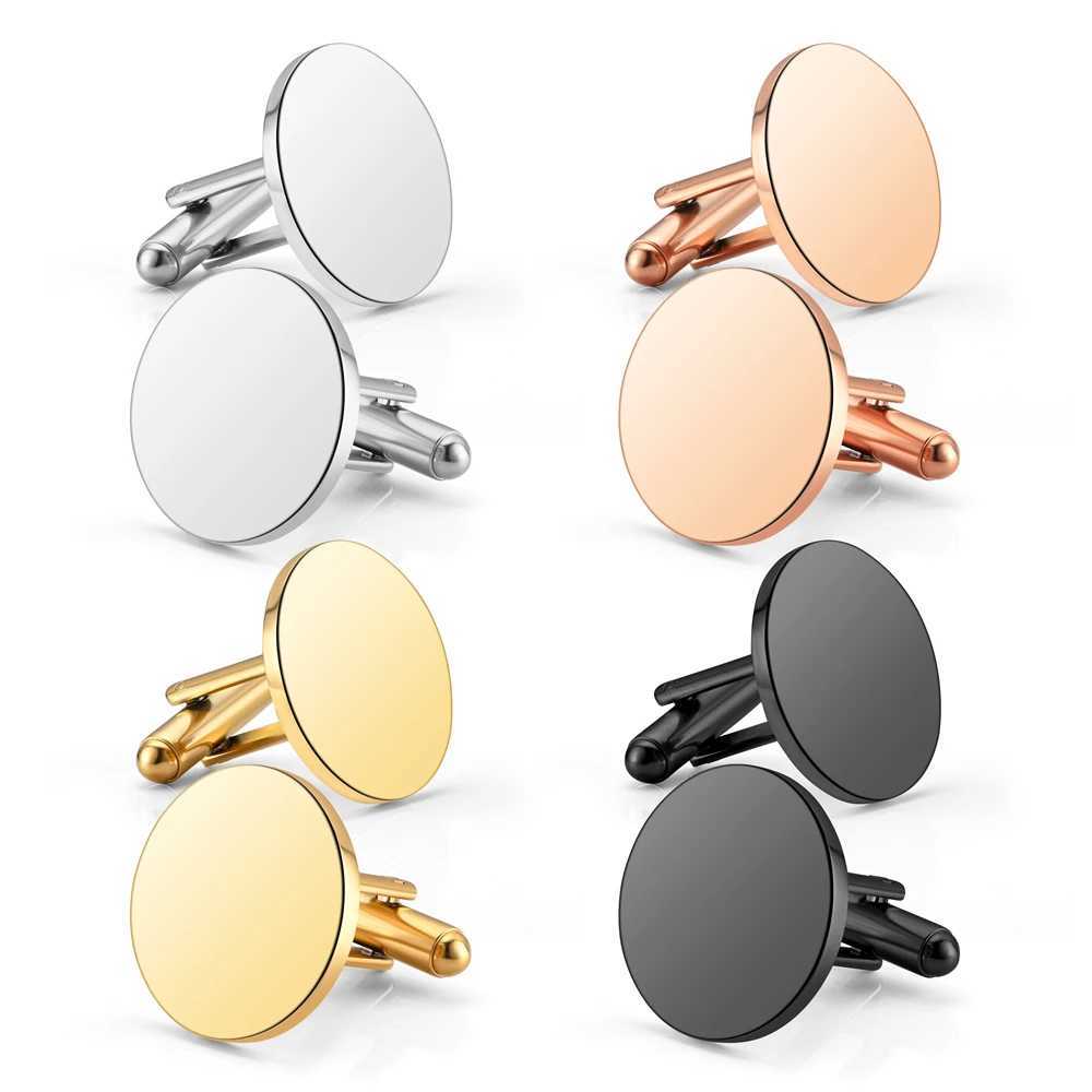 2pcs Mirror Polish Stainless Steel Blank Round Cufflinks For Mens DIY Jewelry Clothes Accessories 15mm/18mm/120mm Wholesale XJ250614