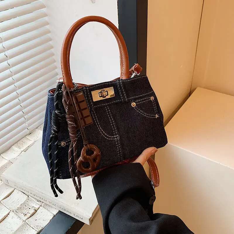 Designer Free Shipping Single Shoulder Bags Women Flap Square Bag Crossbody Cowboy Canvas Crescent Cross Bucket Free shipping