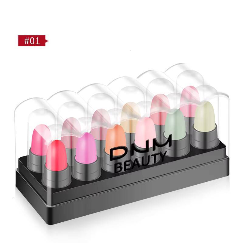 12pcs Matte Lipstick Box Set Velvet Gloss Waterproof Long Lasting Portable Lip Glaze Non-Stick Cup Sexy Makeup Cosmetics happy