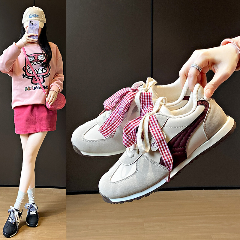 Ddmysports White Sneakers For Women Spring New Style Agan Ins Female Student Casual Sports Versatile Board Shoes Street Shooting GZ Outdoor Shoes