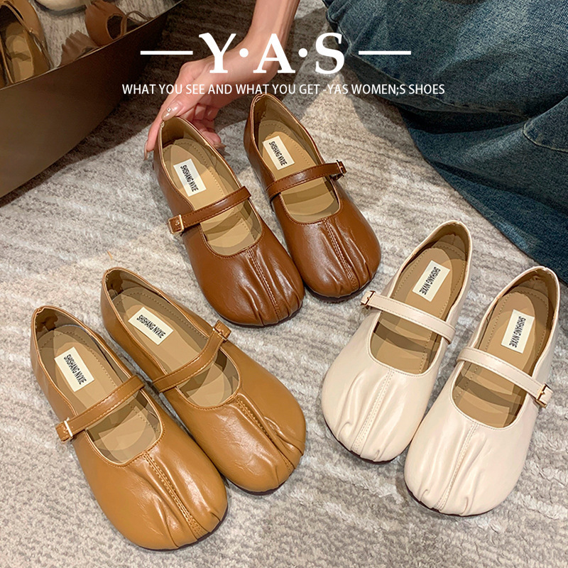 Ddmyoutdoor Women S New Soft Sole Comfortable Grandma Flat Mary Jane Leather Shoes Spring And Autumn Loafers Outdoor Shoes