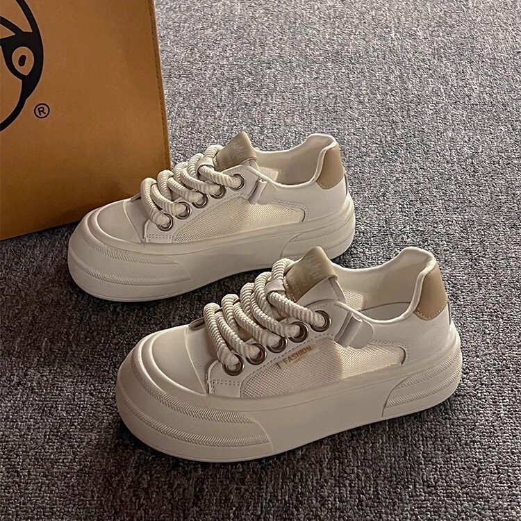 Ddmysports Platform White Sneakers For Women New Summer Casual Versatile Breathable Mesh With Skirt Student Shoes Outdoor Shoes