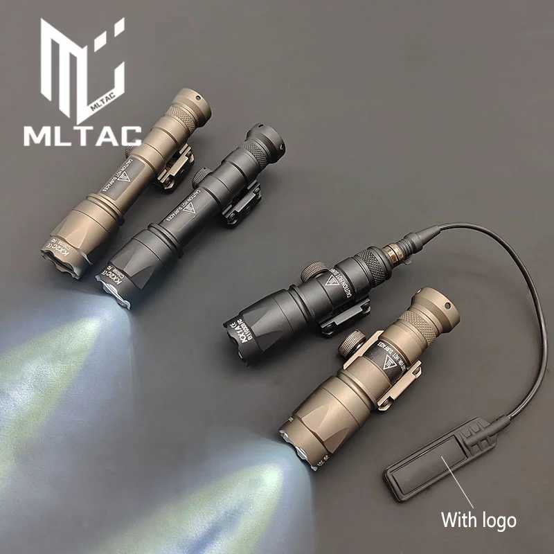 Tactical M300C M600C LED Flashlight With Full Card Slot Rat Tail Pressure Switch Outdoor Climbing Mountains Hunting Weapon LightXJ250613