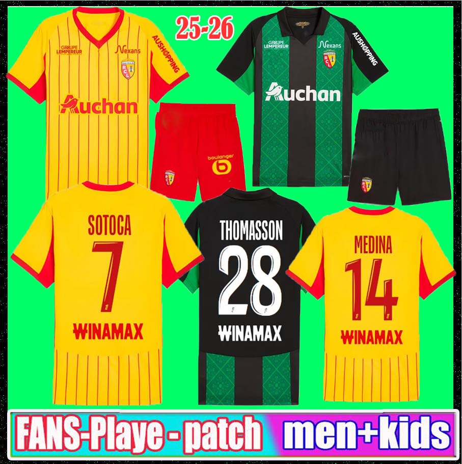 RC Lens 24 25 26 soccer jerseys home away Saint-Barbe special KAKUTA FULGINI DIOUF SPIERINGS GANAGO SOTOCA WAHI Football Shirt 2025 2026 men kids fans THIRD AWAY