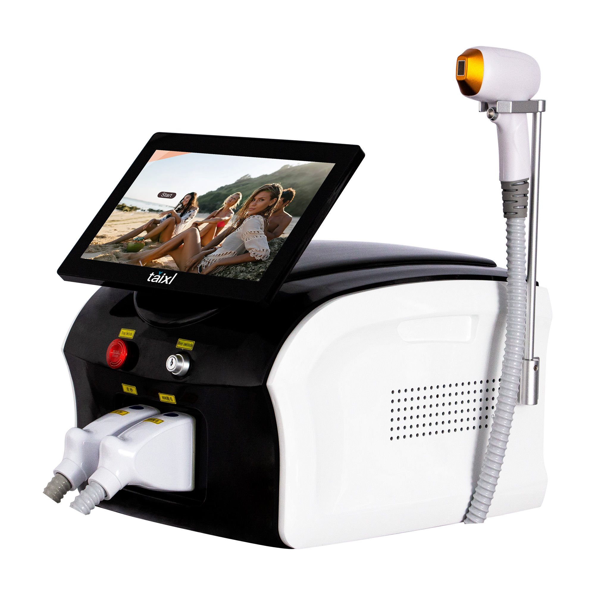 Portable 2 In 1 4 Wave Diode Laser Hair Removal Machine 808 755 Alexandrite Ice Titanium for Permanent Body Hair Removal
