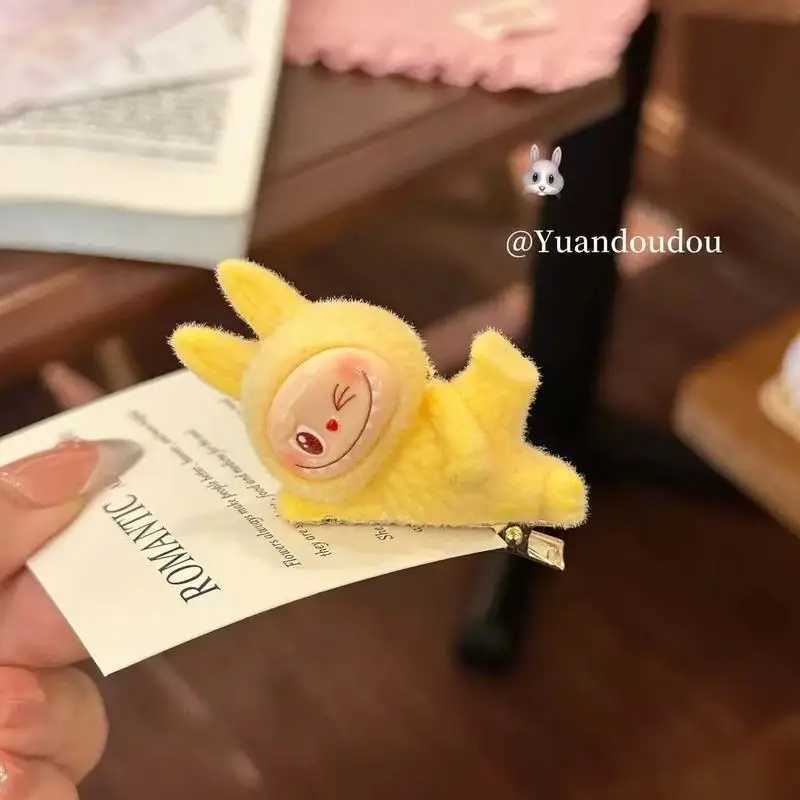 Labubu Colorful Mini Dolls Side Bangs Duckbill Hair Clips Cute Girl Heart Shaped Hair Accessories For Women Z250614