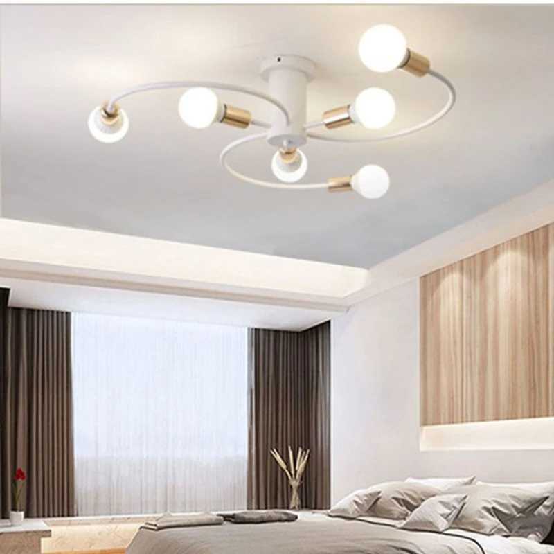 Nordic LED Ceiling Light E27 Bulb Minimalist Living Room Dining Room Study Pendant Light Modern Creative Dressing Room LightingXJ2500613