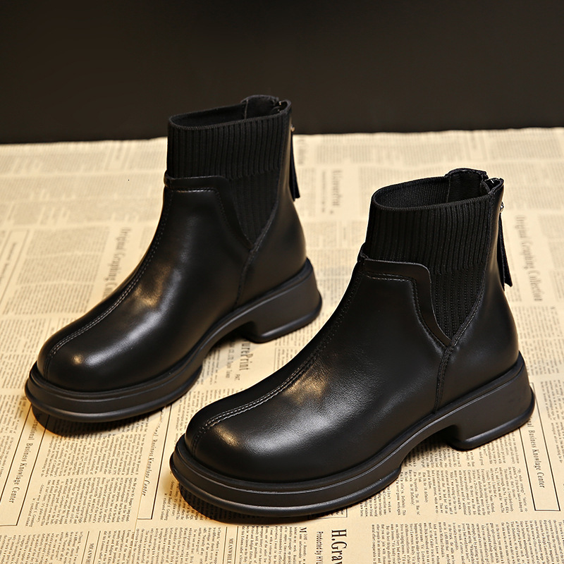 Ddmysports Platform Martin For Women New Trend Slim Spring Autumn Winter Short S Single Boots Outdoor Shoes