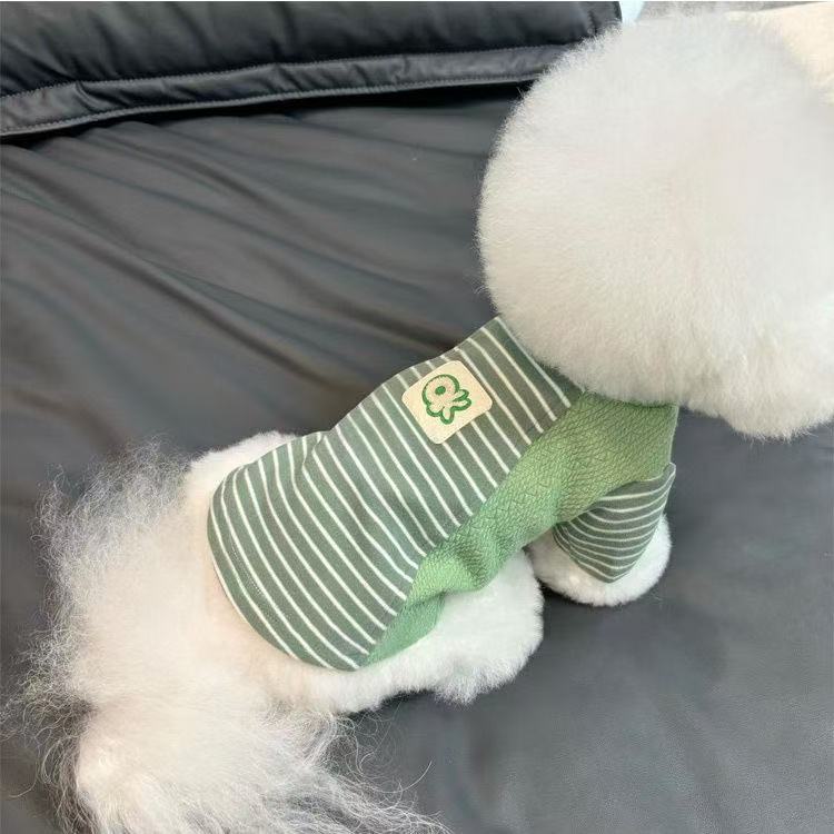 T465Bichon Frise dog clothes autumn and winter new stitching sweater comfortable warm bottoming shirt pet cat Teddy