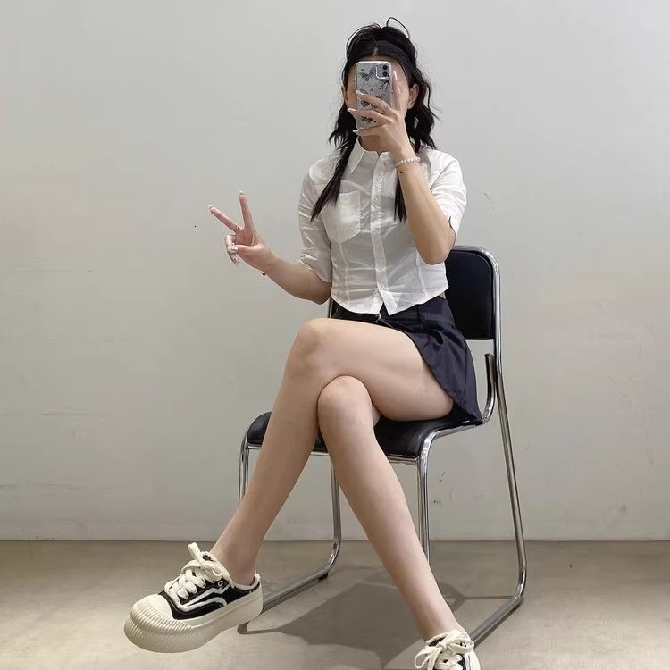 Ddmysports Black Thick Soled Canvas Women Spring And Summer Versatile White Sneakers New Style Large Head Casual Sports Shoes For Outdoor Shoes