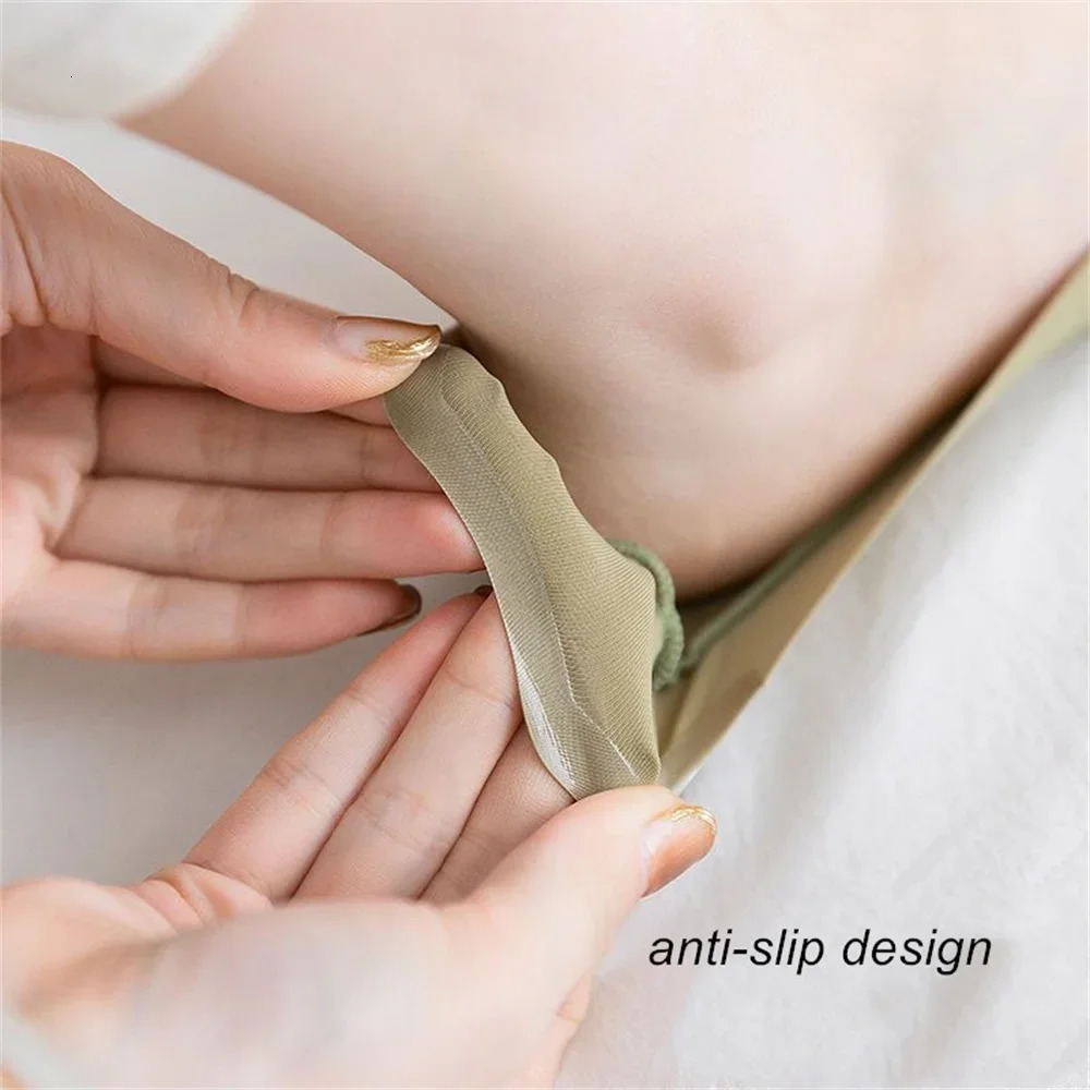 3 Pairs Invisible Socks Women Ice Silk Five Finger Hole Socks Anti Slip Silicone for High Heel Shoe Two Ways Wear 250613