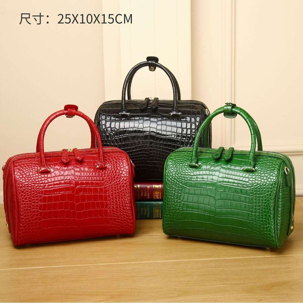 Crocodile Belly Pattern New Women's Handbag High-end Fashion Bucket Wedding Shoulder Crossbody Pillow Bag Trendy