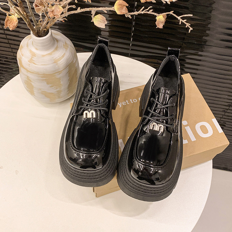 Ddmysports Versatile Thick Soled Women S British Style New Platform Shoes For Petite High Heel Loafers Height Increasing Outdoor Shoes