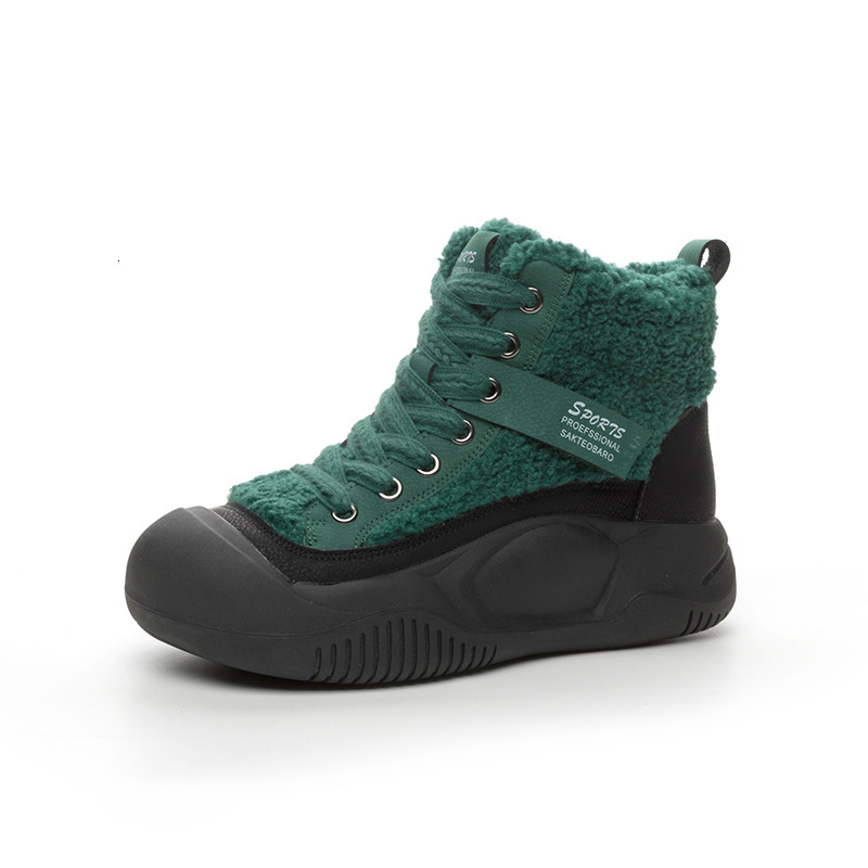 Ddmysports Trendy Thick Soled Martin For Women Warm Autumn Winter New Style Height Increasing High Top Casual Fashion Snow Boots Outdoor Shoes