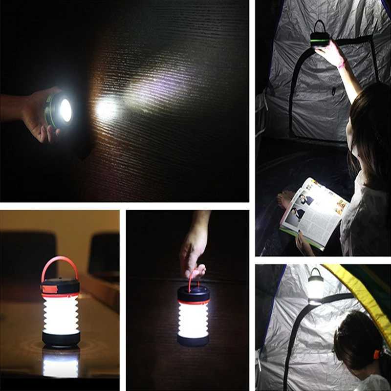 Camping Light Solar Rechargeable Foldable Portable Lantern Power Bank Waterproof Flashlight Solar Lamp for Camping Outdoor W250613